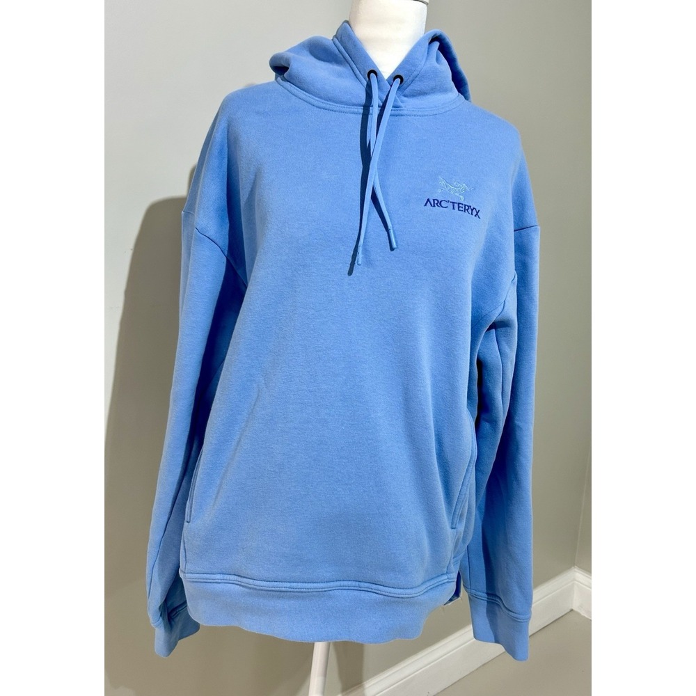 Arc'teryx Emblem Fleece Hoodie Women's Large Blue Pullover Sweatshirt L